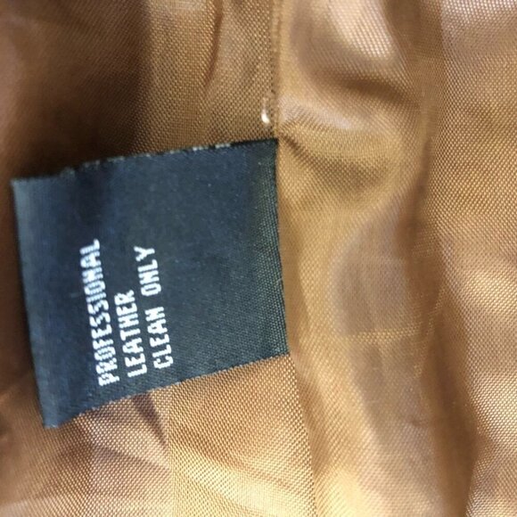 Vintage Y2K Suede Leather Blazer Coat Camel Brown M - Picture 16 of 16